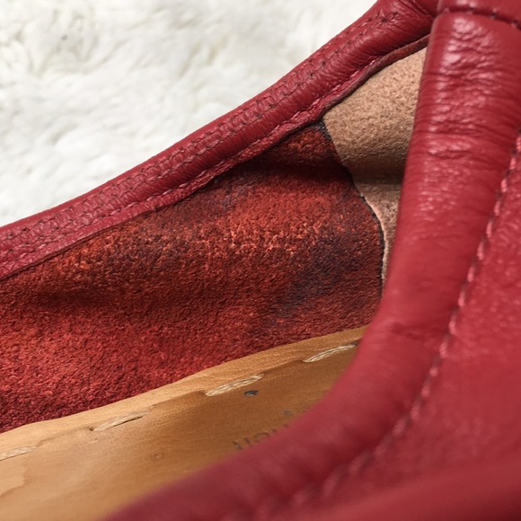 Tieks Red Leather Round Toe Flats Sise 8 - Picture 13 of 13